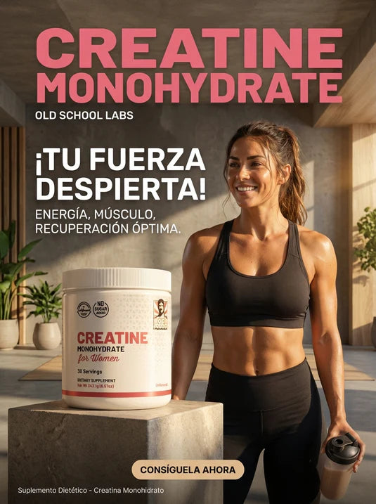 Creatine Monohydrate for Women - Creatina Monohidratada 5000mg Colágeno y BCAA 30 Servicios