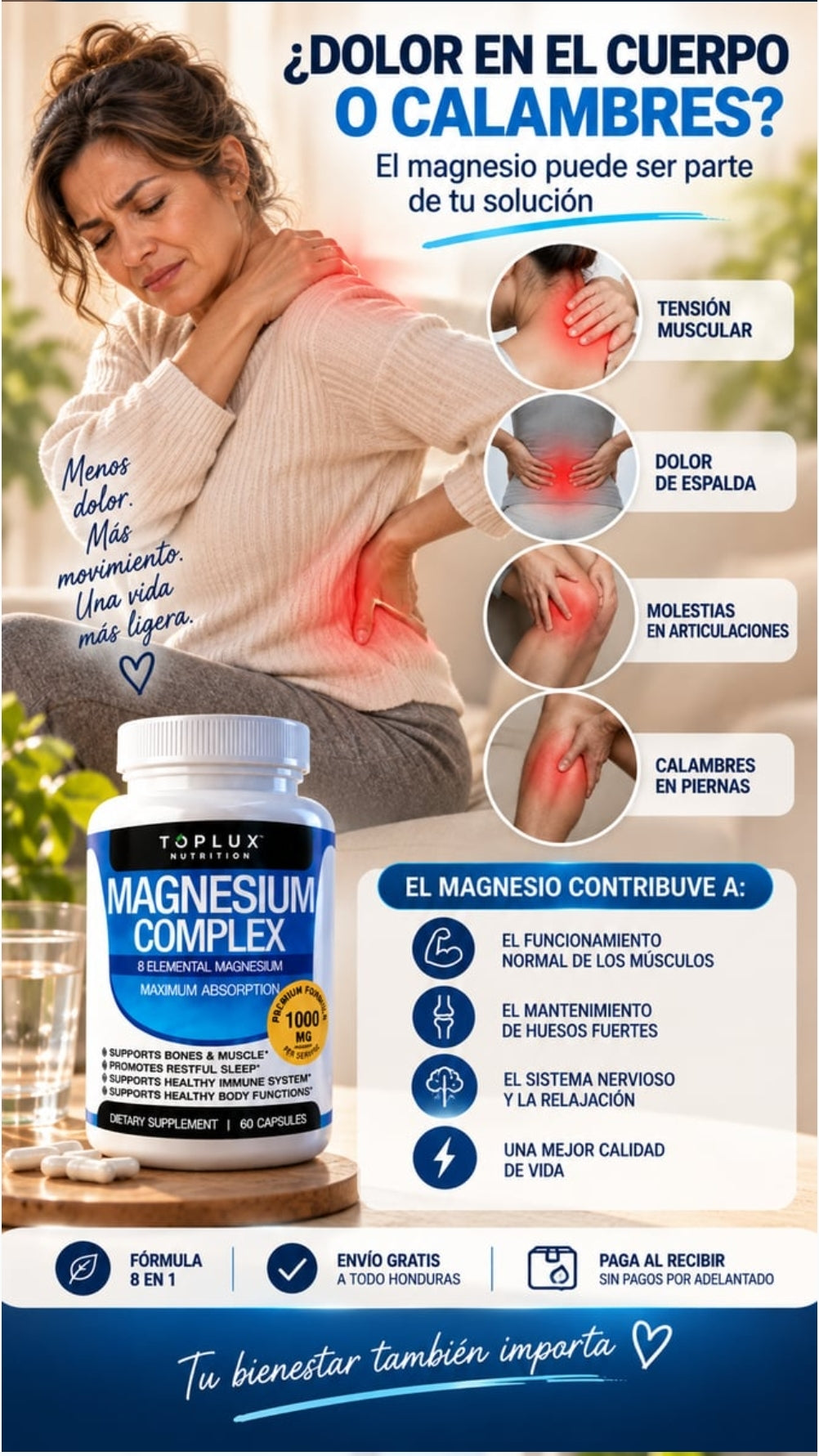 Magnesium Complex — Huesos, Músculos y Sueño Reparador