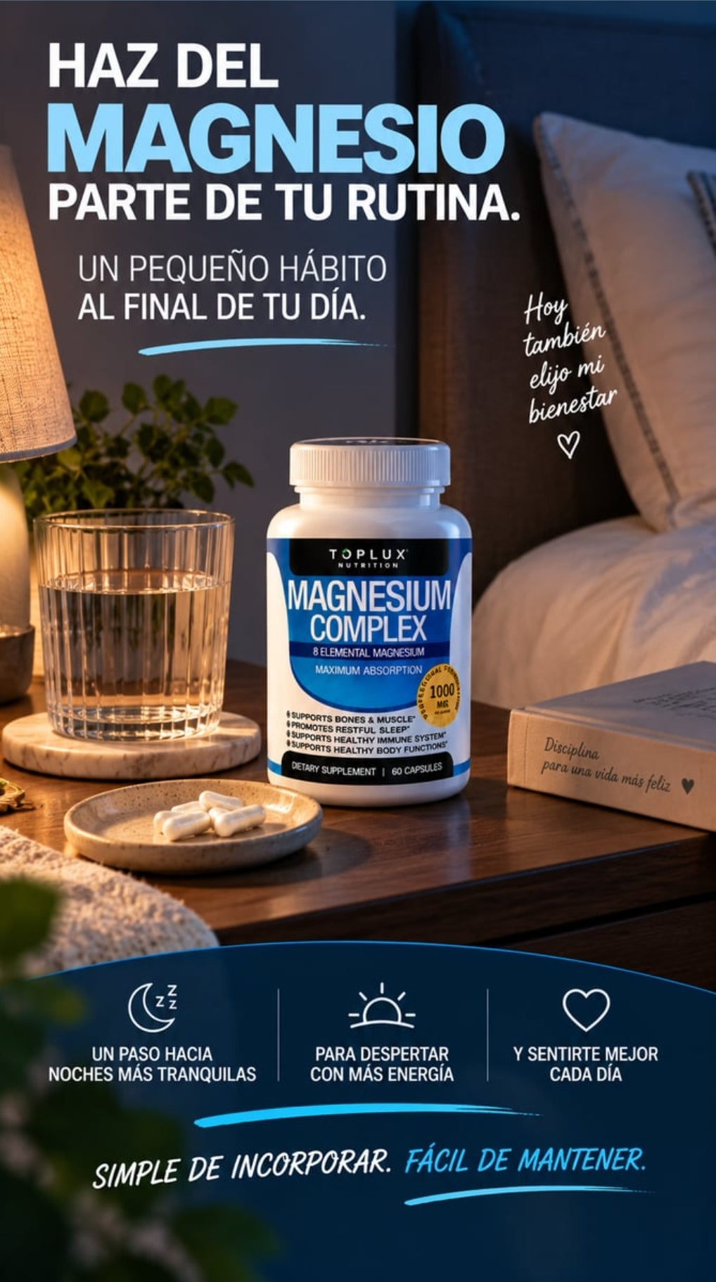 Magnesium Complex — Huesos, Músculos y Sueño Reparador