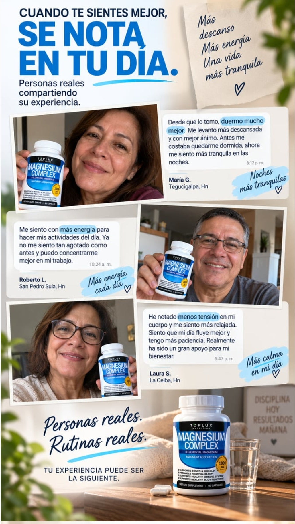 Magnesium Complex — Huesos, Músculos y Sueño Reparador