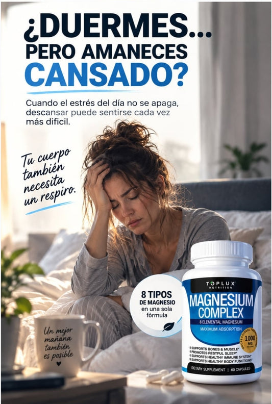 Magnesium Complex Premium — Fórmula de Absorción Máxima para Huesos, Músculos y Sueño Reparador